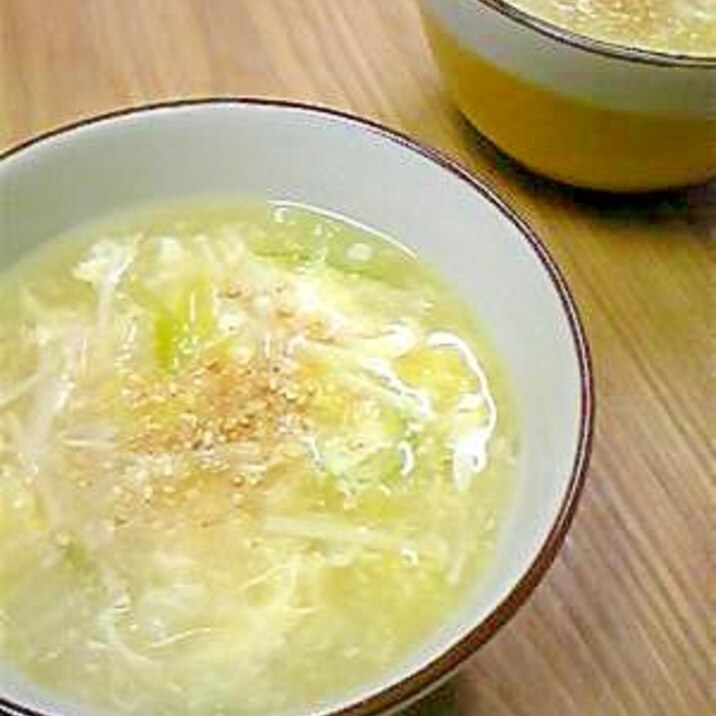 とろとろあったか☆白菜と玉子の中華スープ